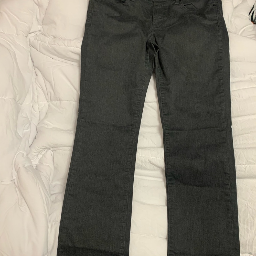 Men's Straight Jeans in Charcoal Black